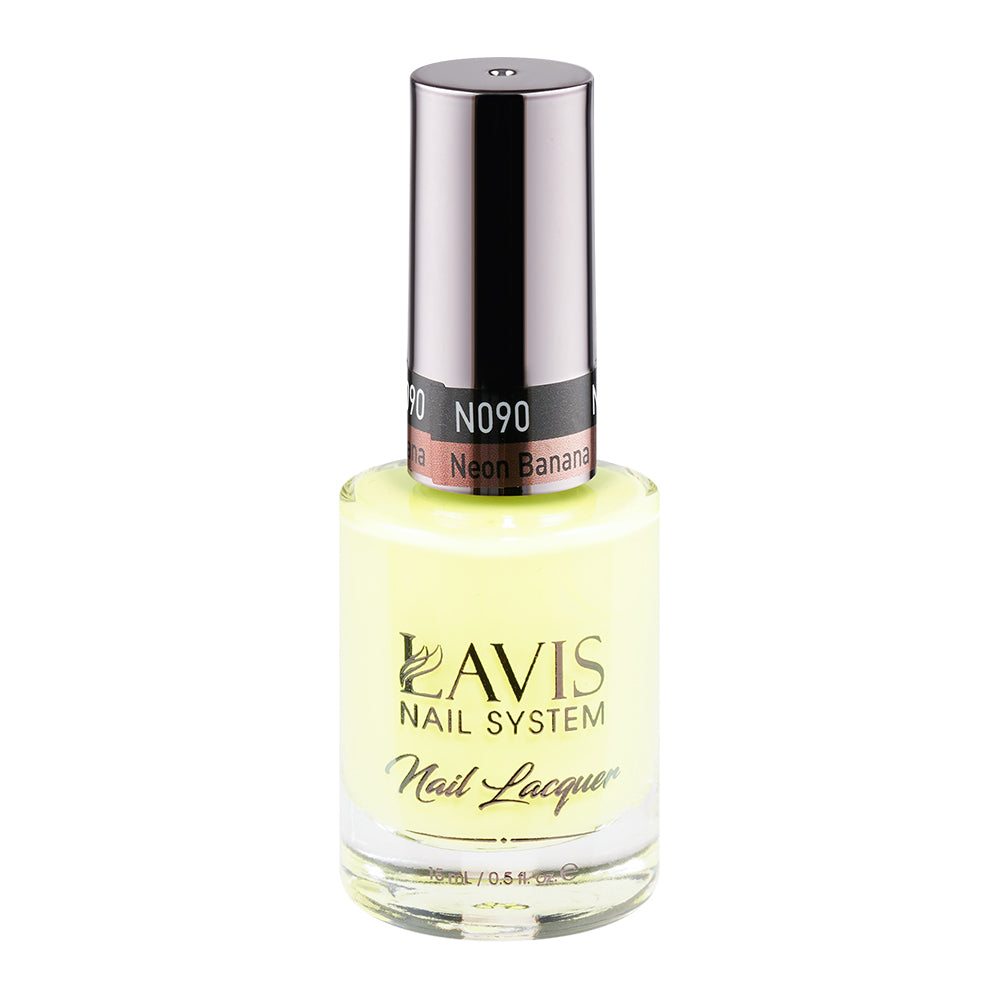  LAVIS 090 Neon Banana - Nail Lacquer 0.5 oz by LAVIS NAILS sold by DTK Nail Supply