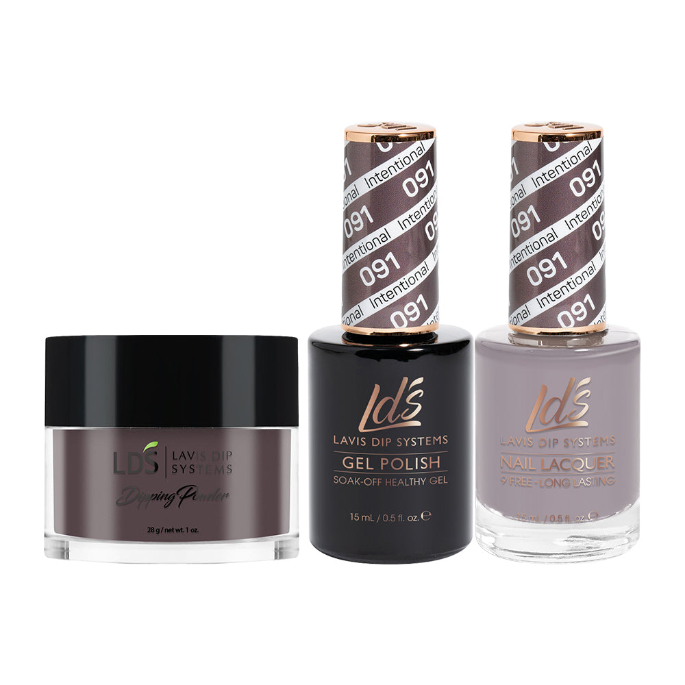 LDS 3 in 1 - 091 Intentional - Dip (1oz), Gel & Lacquer Matching