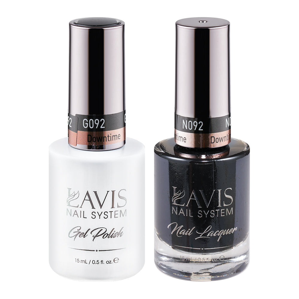 LAVIS 092 Downtime - Gel Polish & Matching Nail Lacquer Duo Set - 0.5oz