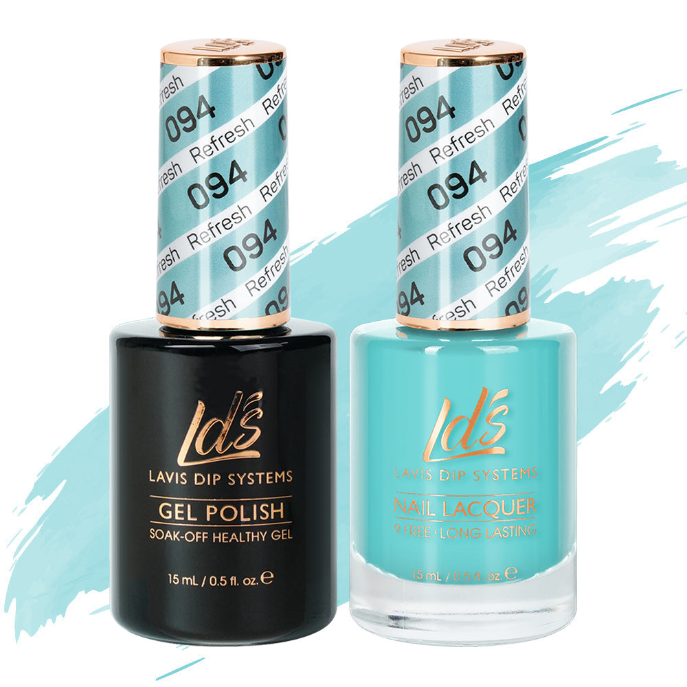 LDS 094 Refresh - LDS Healthy Gel Polish & Matching Nail Lacquer Duo Set - 0.5oz