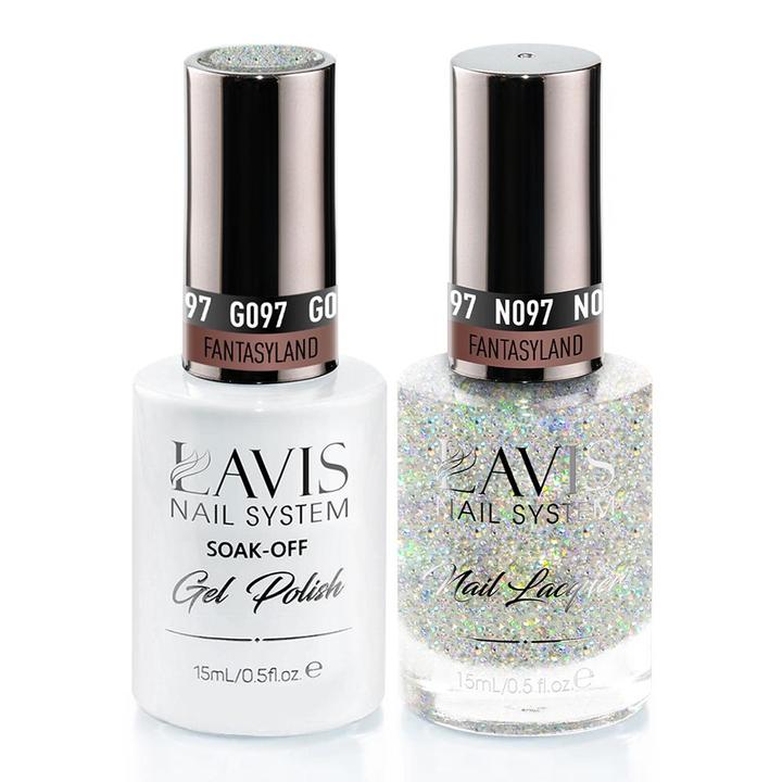 LAVIS Holiday Gift Bubdle: 4 Gel Polishes, 1 Base Gel, 1 Top Gel - 094, 095, 108, 097