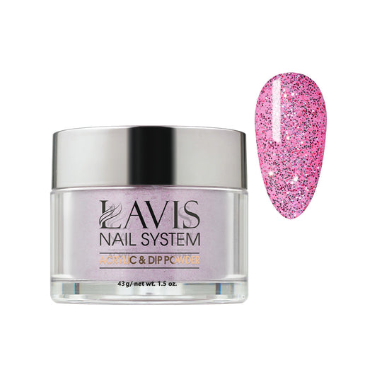 LAVIS 098 Pretty Pink Glitter - Acrylic & Dip Powder 1.5oz