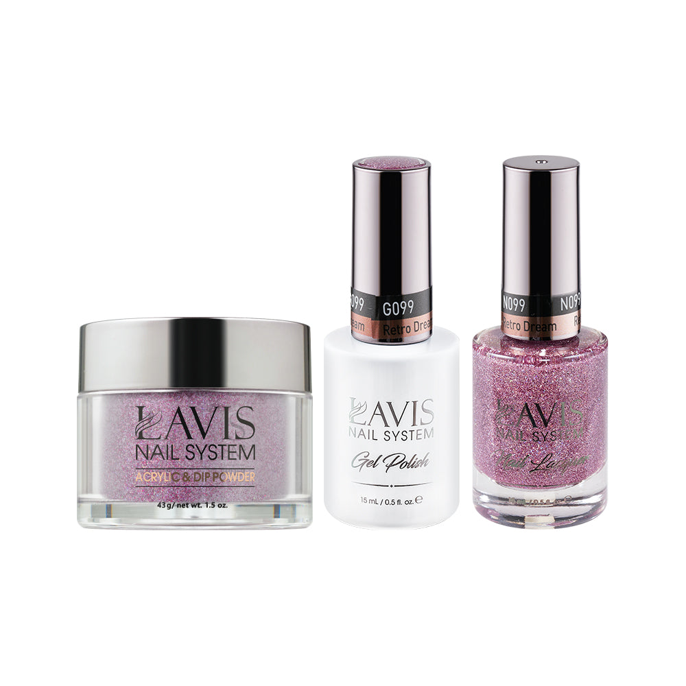 LAVIS 3 in 1 - 099 Retro Dream - Acrylic & Dip Powder, Gel & Lacquer