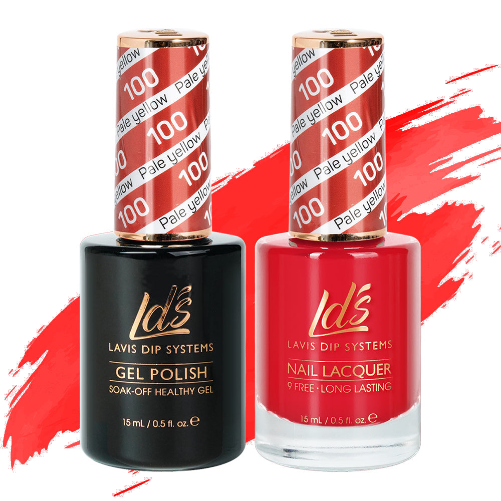 LDS 100 Bloody Mary - LDS Healthy Gel Polish & Matching Nail Lacquer Duo Set - 0.5oz