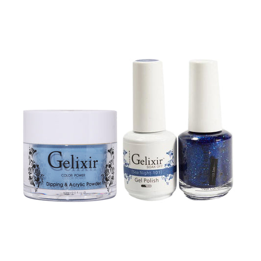 Gelixir 3 in 1 -  101 Sea Night - Acrylic & Dip Powder, Gel & Lacquer