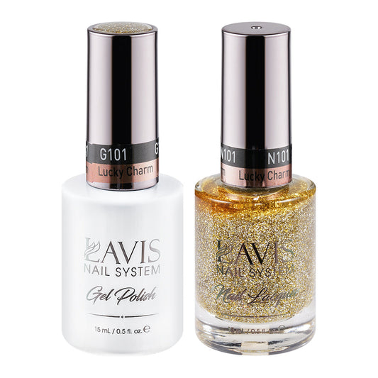 LAVIS 101 Lucky Charm - Gel Polish & Matching Nail Lacquer Duo Set - 0.5oz