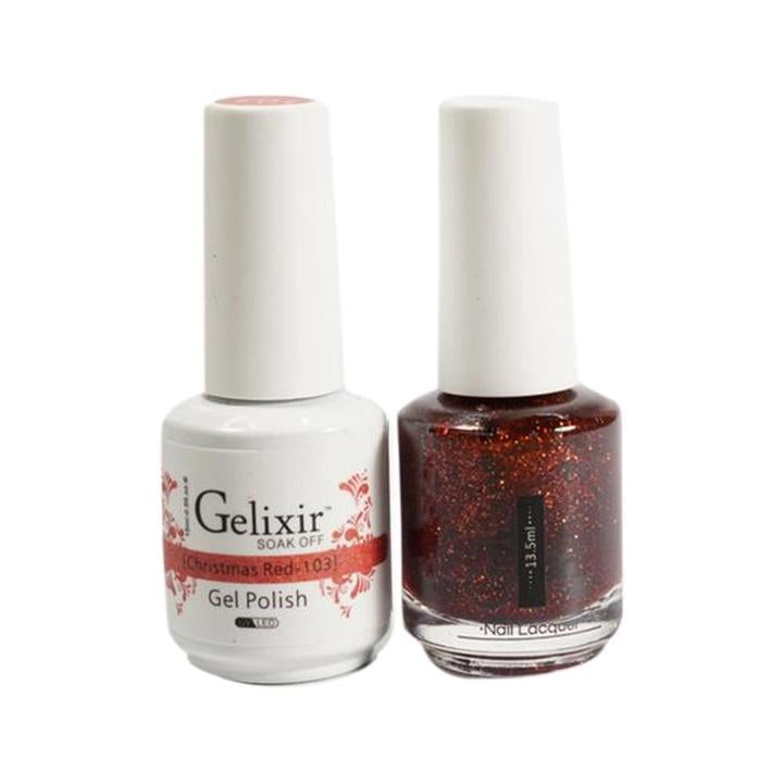 GELIXIR Holiday Gift Bubdle: 4 Gel Polishes, 1 Base Gel, 1 Top Gel - 134 178 103 082