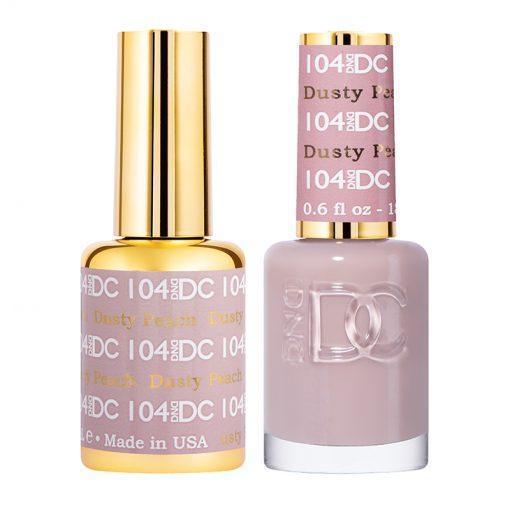 DND DC 104 Dusty Peach - Gel & Matching Polish Set - DND DC Gel & Lacquer