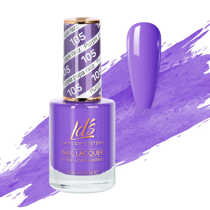 LDS 105 Purple Papa Razzi - LDS Healthy Nail Lacquer 0.5oz