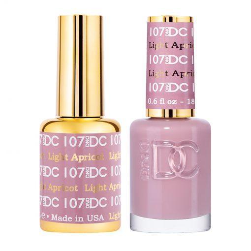 DND DC 107 Light Apricot - Gel & Matching Polish Set - DND DC Gel & Lacquer