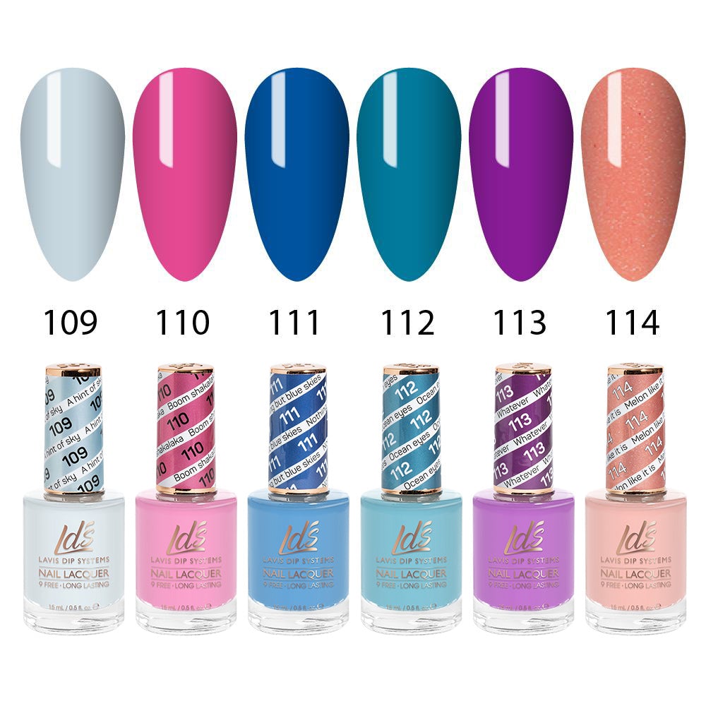 LDS Healthy Nail Lacquer  Set (6 colors) : 109 to 114