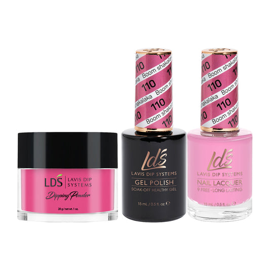 LDS 3 in 1 - 110 Boom Shakalaka - Dip (1oz), Gel & Lacquer Matching