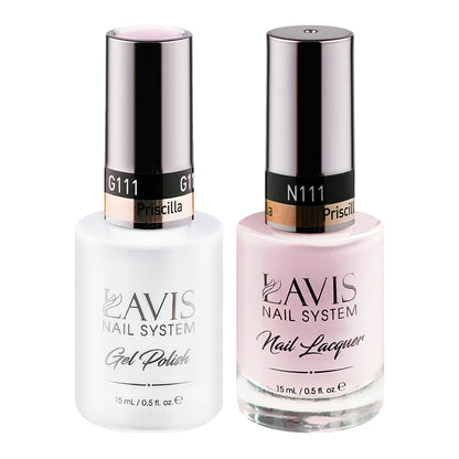 LAVIS 111 Priscilla - Gel Polish & Matching Nail Lacquer Duo Set - 0.5oz