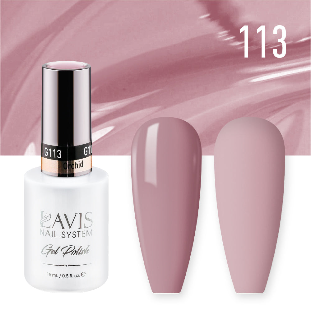 LAVIS 113 Orchid - Gel Polish & Matching Nail Lacquer Duo Set - 0.5oz