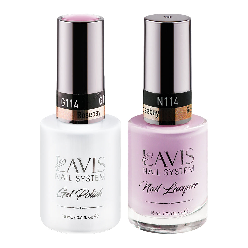 LAVIS 114 Rosebay - Gel Polish & Matching Nail Lacquer Duo Set - 0.5oz