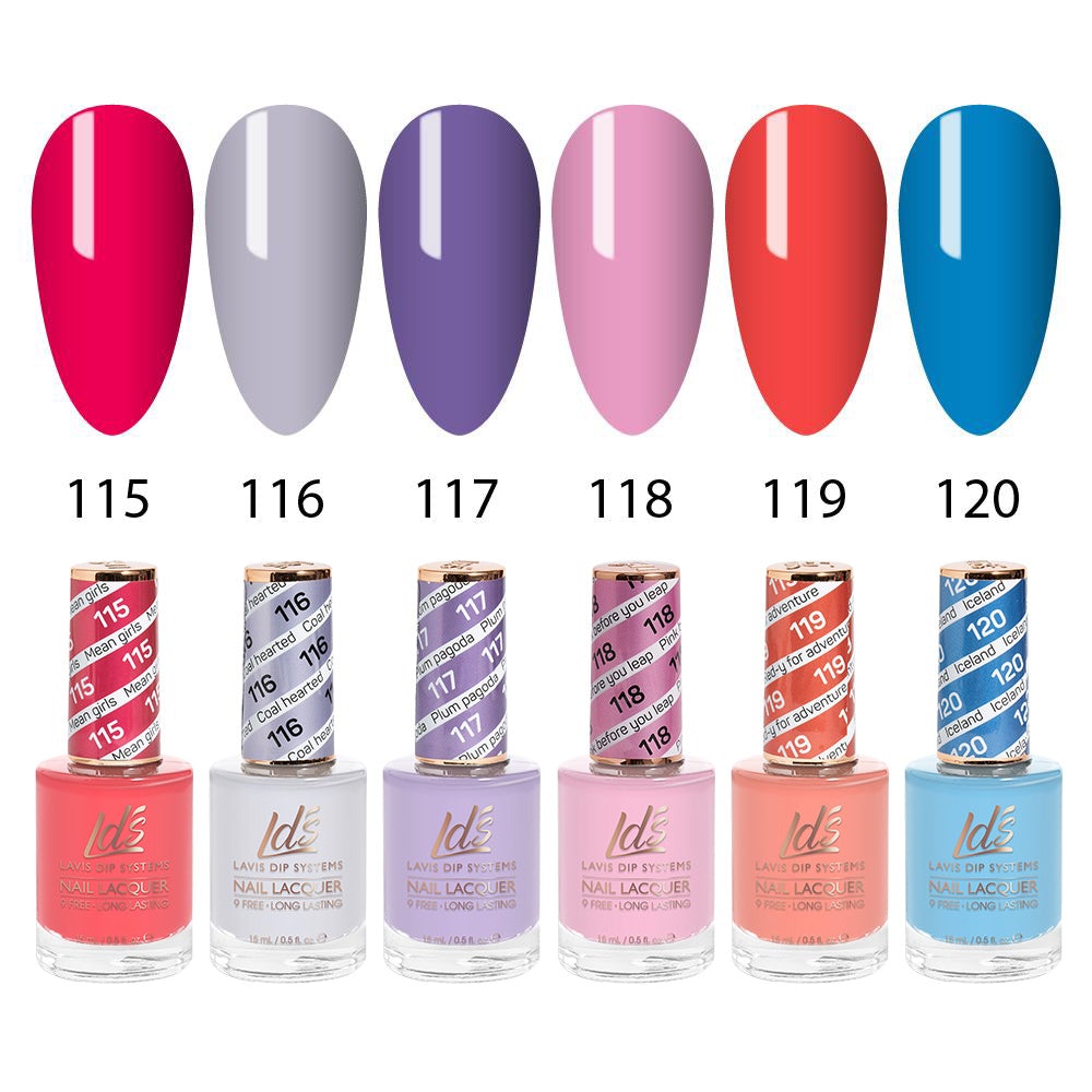 LDS Healthy Nail Lacquer  Set (6 colors) : 115 to 120