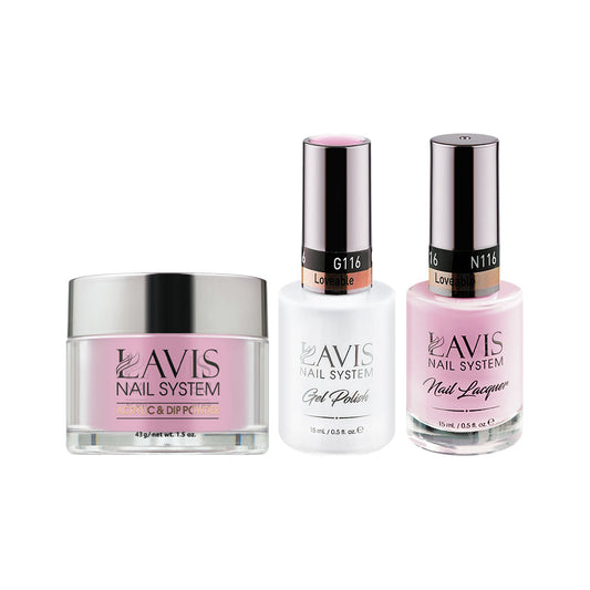 LAVIS 3 in 1 - 116 Loveable - Acrylic & Dip Powder, Gel & Lacquer