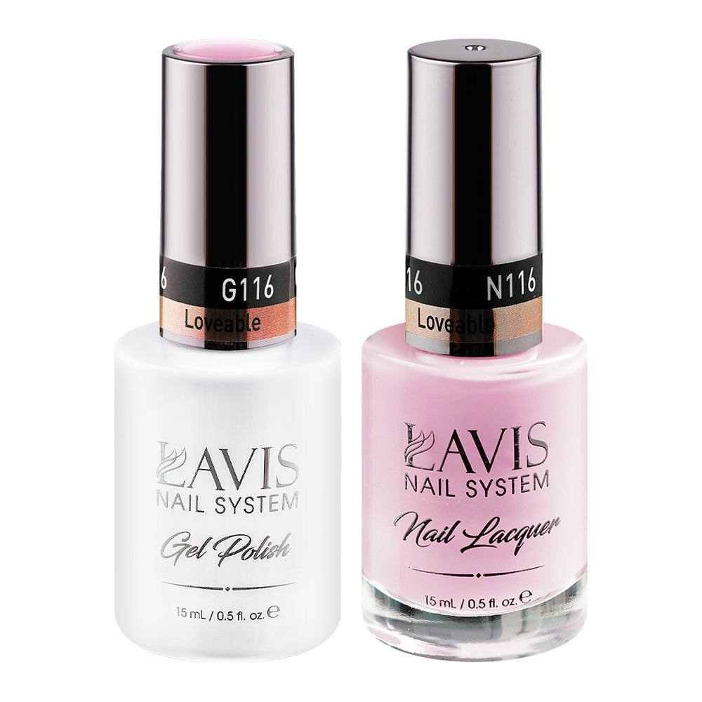 LAVIS 116 Loveable - Gel Polish & Matching Nail Lacquer Duo Set - 0.5oz