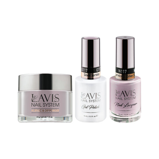 LAVIS 3 in 1 - 117 Silver Service - Acrylic & Dip Powder, Gel & Lacquer