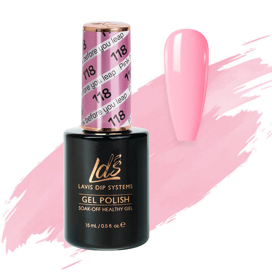 LDS 118 Pink Before You Leap - LDS Healthy Gel Polish 0.5oz