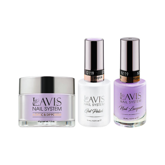 LAVIS 3 in 1 - 119 Magical - Acrylic & Dip Powder, Gel & Lacquer