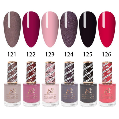 LDS Healthy Nail Lacquer  Set (6 colors) : 121 to 126