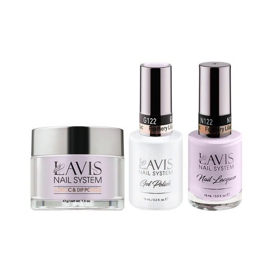 LAVIS 3 in 1 - 122 Feathery Lilac - Acrylic & Dip Powder, Gel & Lacquer