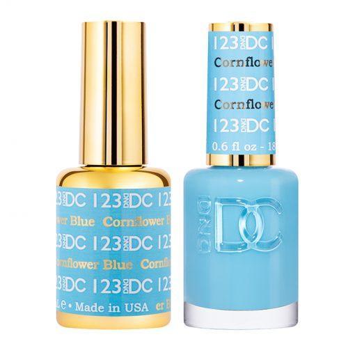 DND DC 123 Cornflower Blue - Gel & Matching Polish Set - DND DC Gel & Lacquer