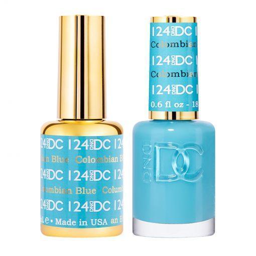 DND DC 124 Columbian Blue - Gel & Matching Polish Set - DND DC Gel & Lacquer