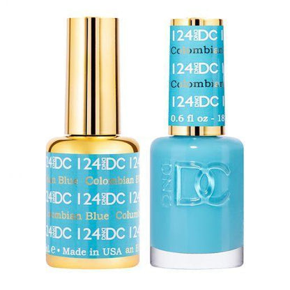 DND DC 124 Columbian Blue - Gel & Matching Polish Set - DND DC Gel & Lacquer