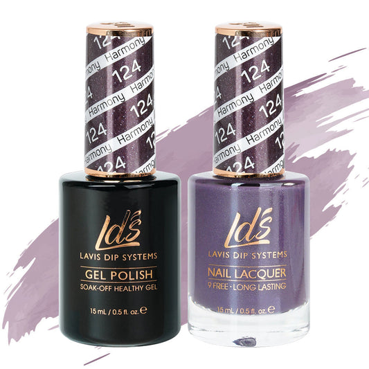 LDS 124 Harmony - LDS Healthy Gel Polish & Matching Nail Lacquer Duo Set - 0.5oz