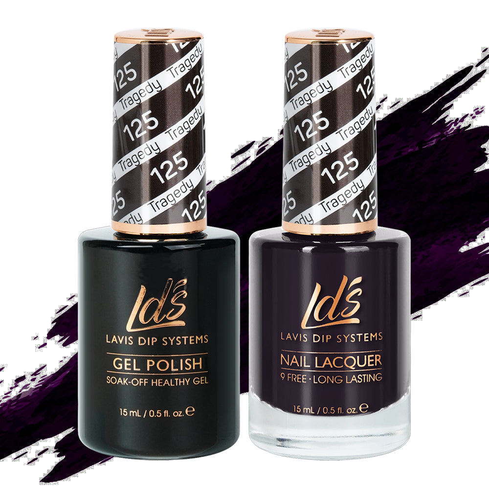 LDS 125 Tragedy - LDS Healthy Gel Polish & Matching Nail Lacquer Duo Set - 0.5oz