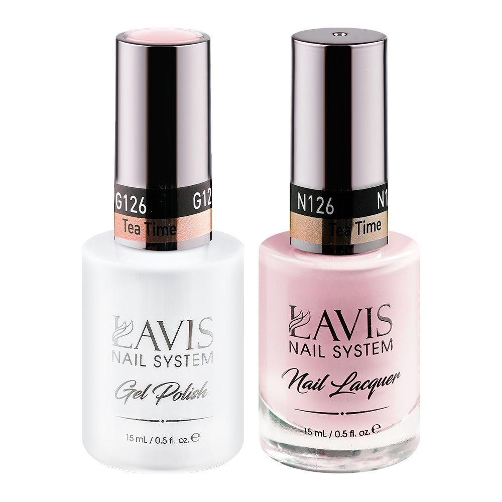 LAVIS 126 Tea Time - Gel Polish & Matching Nail Lacquer Duo Set - 0.5oz