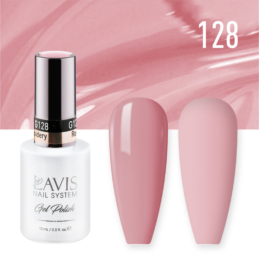 LAVIS 128 Rose Embroidery - Gel Polish 0.5 oz