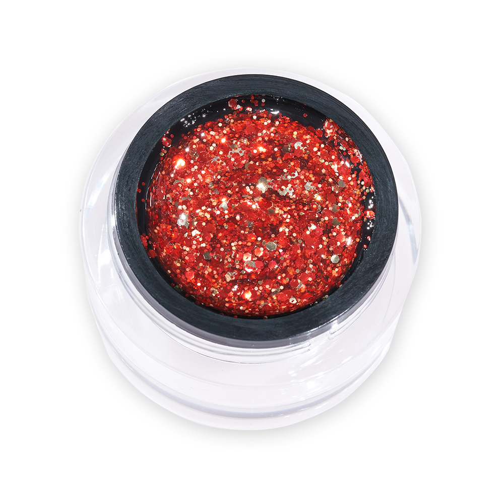 GlitterWarehouse Fine (.008) Holographic Solvent Resistant Cosmetic Grade  Glitter. Great for Makeup, Body Tattoo, Nail Art and More! (10g Jar)… (Red