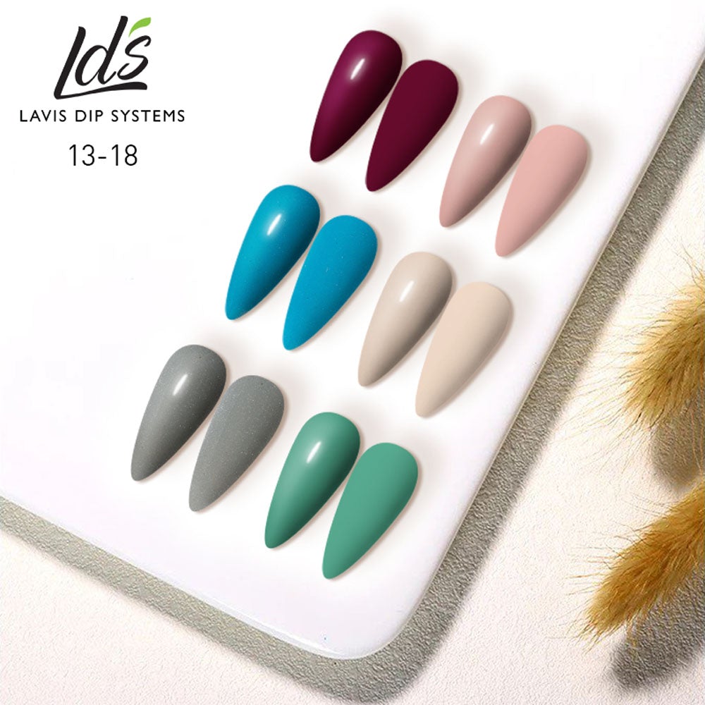 LDS Healthy Nail Lacquer  Set (6 colors) : 13 to 18