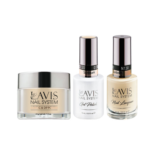 LAVIS 3 in 1 - 130 Sunbeam - Acrylic & Dip Powder, Gel & Lacquer