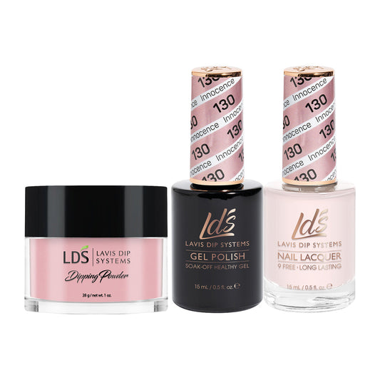 LDS 3 in 1 - 130 Innocence - Dip (1oz), Gel & Lacquer Matching
