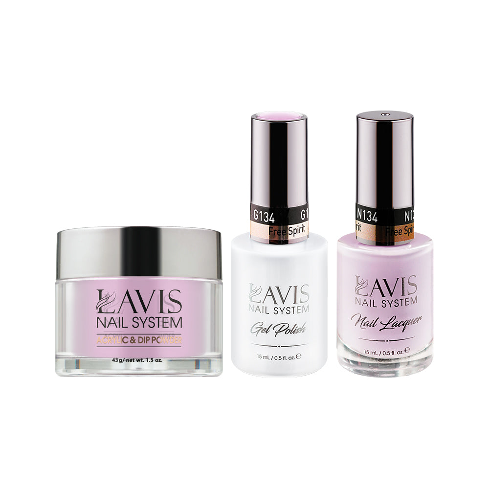 LAVIS 3 in 1 - 134 Free Spirit - Acrylic & Dip Powder, Gel & Lacquer