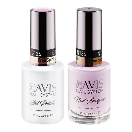 LAVIS 134 Free Spirit - Gel Polish & Matching Nail Lacquer Duo Set - 0.5oz