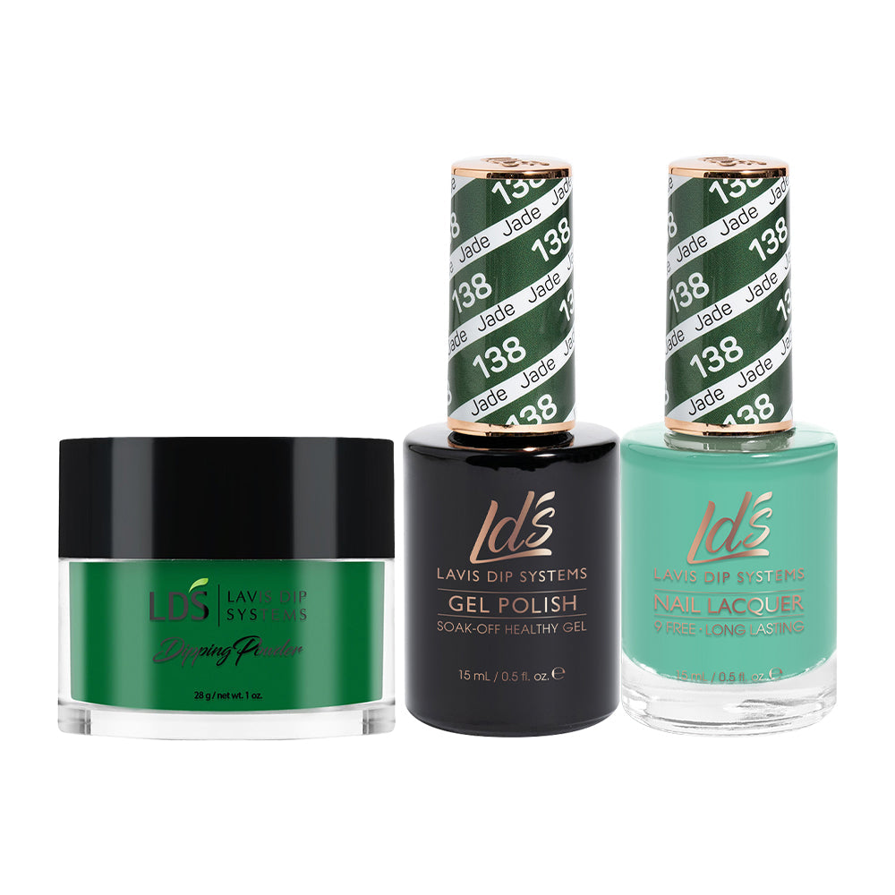 LDS 3 in 1 - 138 Jade - Dip (1oz), Gel & Lacquer Matching