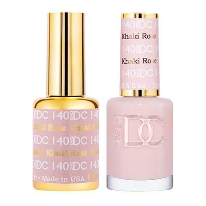 DND DC 140 Khaki Rose - Gel & Matching Polish Set - DND DC Gel & Lacquer