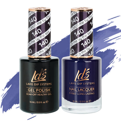 LDS 140 Catch Me By The Sea - LDS Healthy Gel Polish & Matching Nail Lacquer Duo Set - 0.5oz