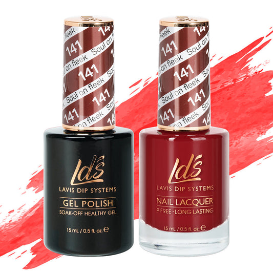 LDS 141 Soul On Fleek - LDS Healthy Gel Polish & Matching Nail Lacquer Duo Set - 0.5oz