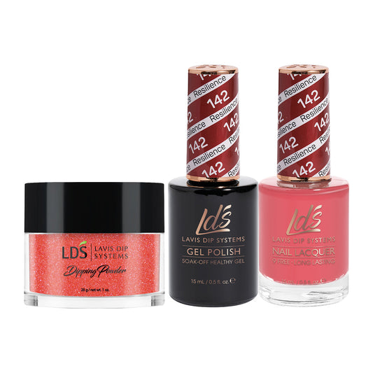 LDS 3 in 1 - 142 Resilience - Dip (1oz), Gel & Lacquer Matching