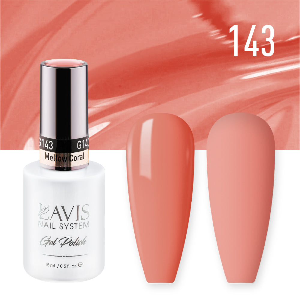 LAVIS 143 Mellow Coral - Nail Lacquer 0.5 oz