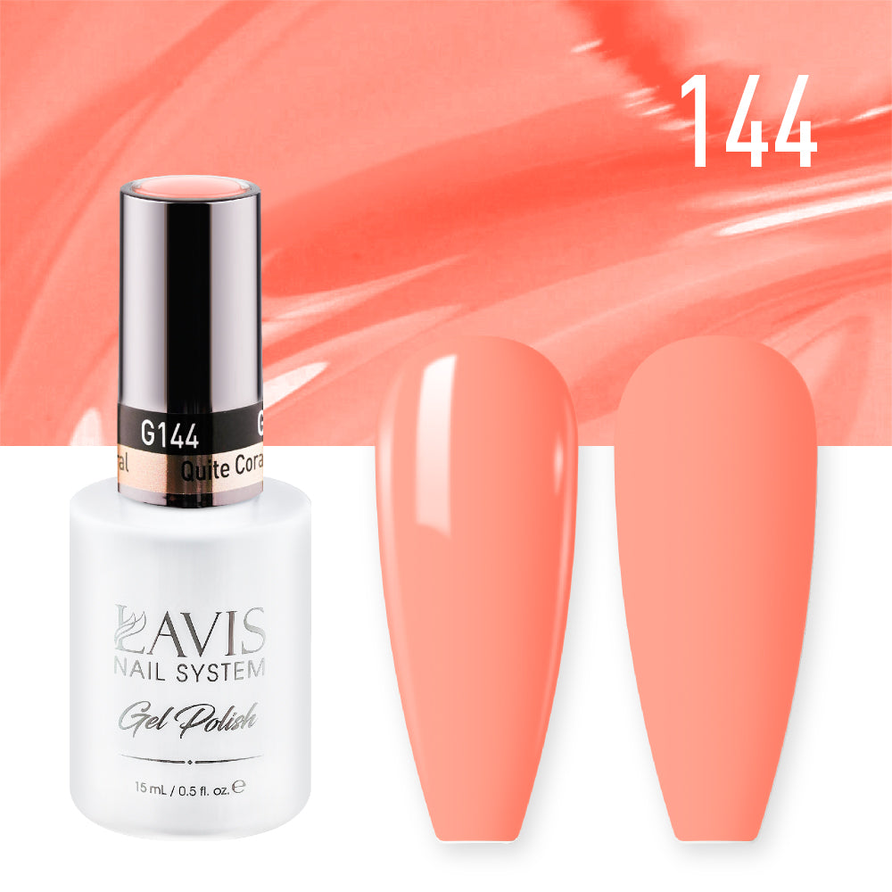 LAVIS 144 Quite Coral - Nail Lacquer 0.5 oz