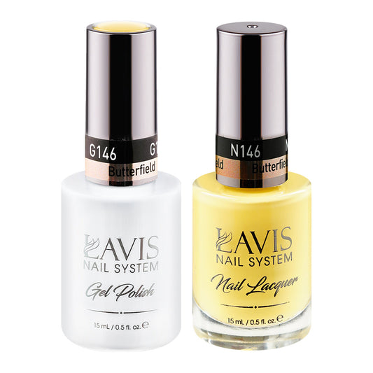 LAVIS 146 Butterfield - Gel Polish & Matching Nail Lacquer Duo Set - 0.5oz