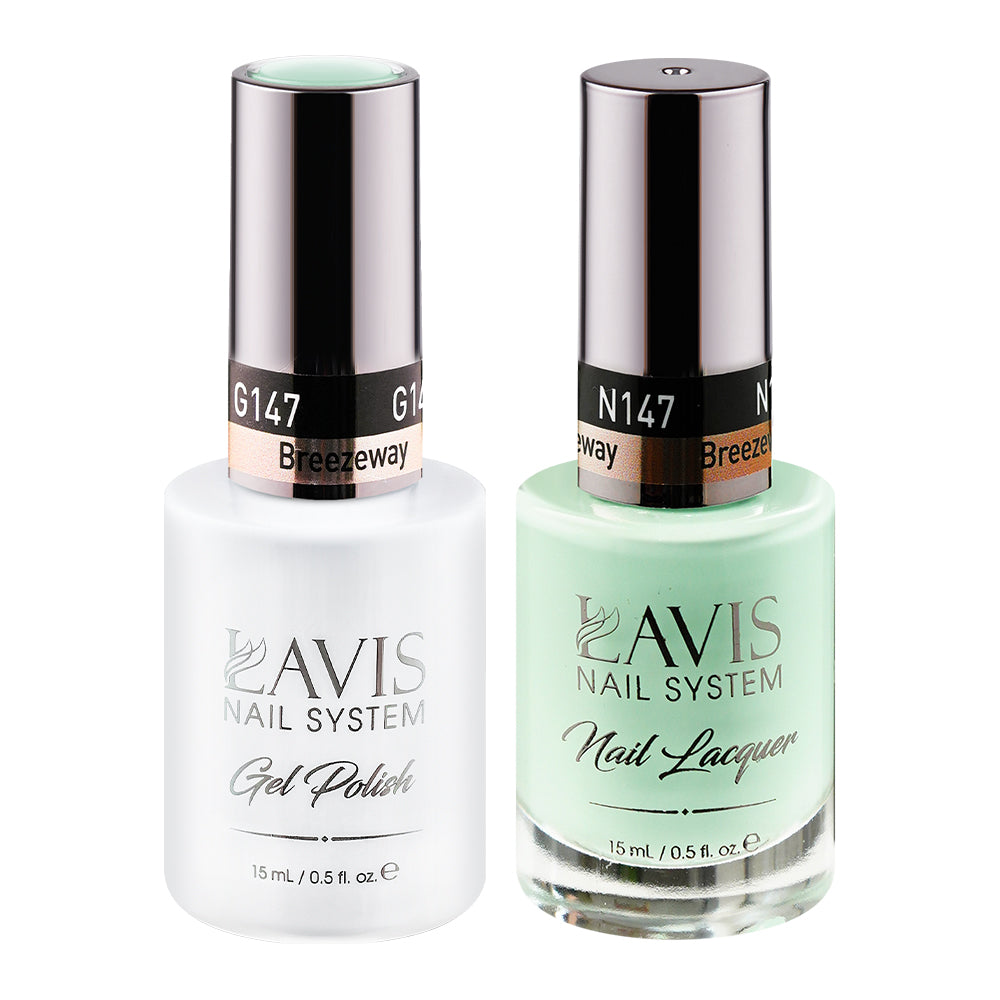 LAVIS 147 Breezeway - Gel Polish & Matching Nail Lacquer Duo Set - 0.5oz