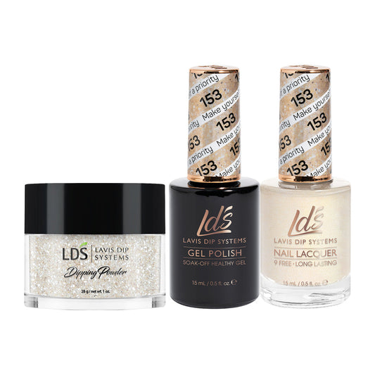 LDS 3 in 1 - 153 Make Yourself A Priority - Dip (1oz), Gel & Lacquer Matching